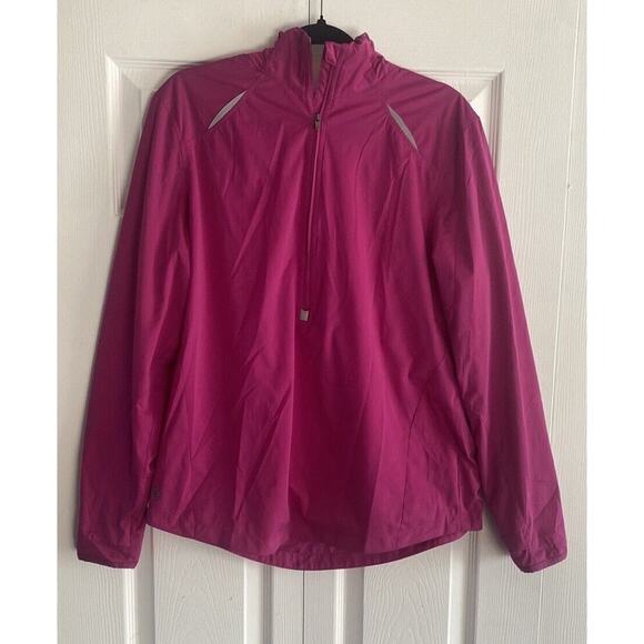 Chase 54 Womens Pink Performance Activewear Jacket Pull On 1/2 Zip Large - Picture 1 of 7